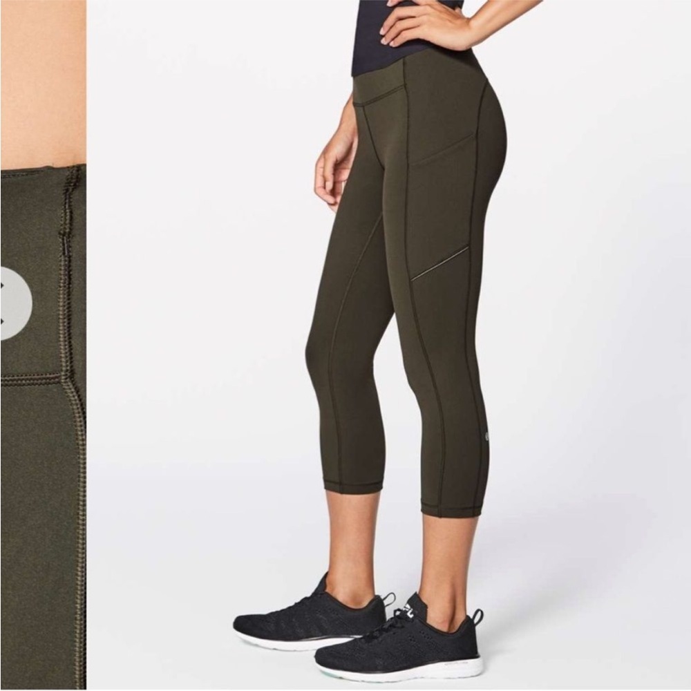 Lululemon Olive Green Women's Cropped Leggings